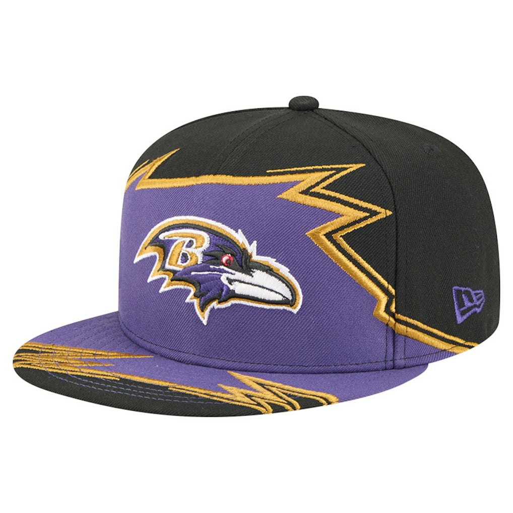 Baltimore Ravens New Era Break 59FIFTY Fitted Hat Black/Purple