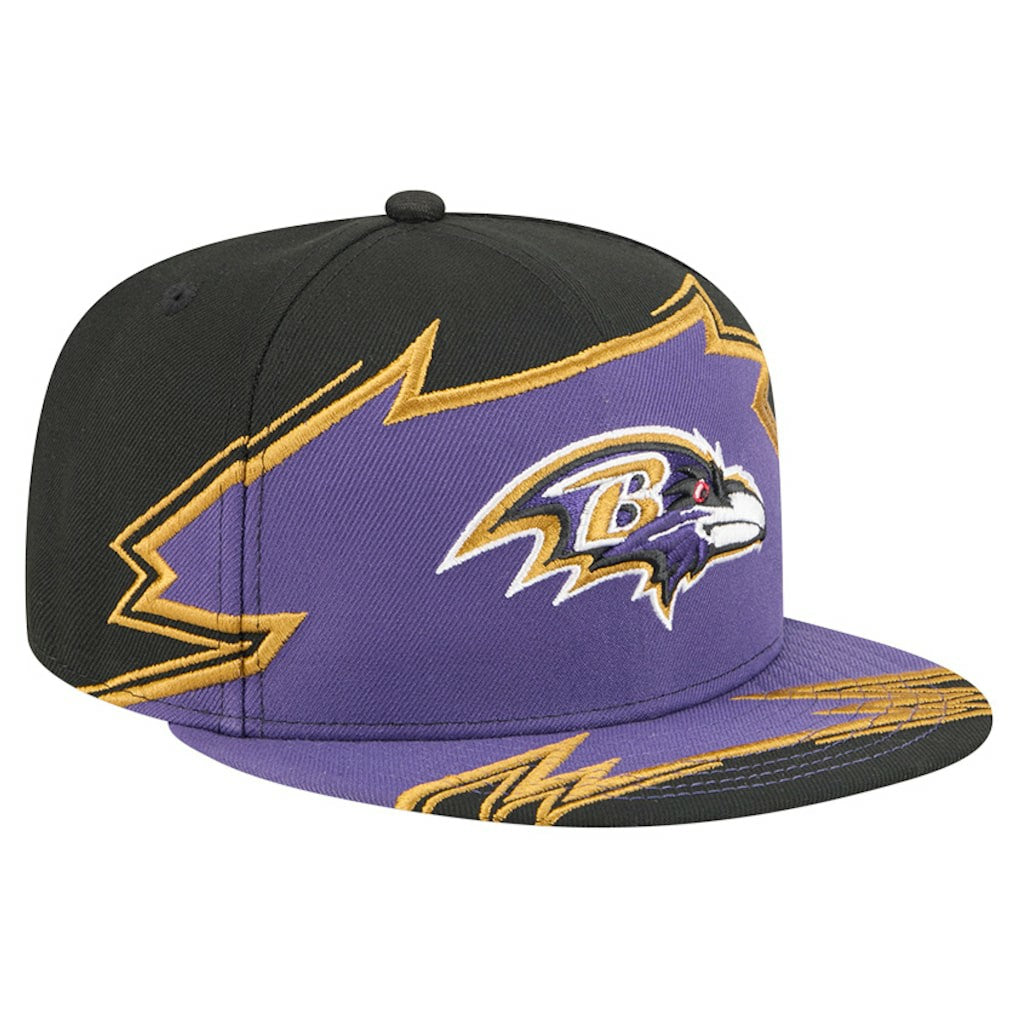 Baltimore Ravens New Era Break 59FIFTY Fitted Hat Black/Purple