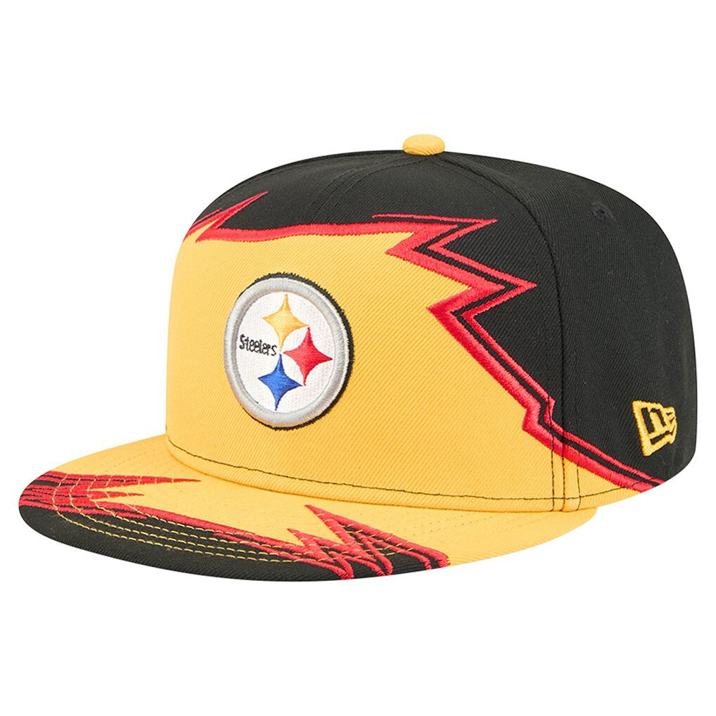 Pittsburgh Steelers New Era Break 59FIFTY Fitted Hat Black/Gold