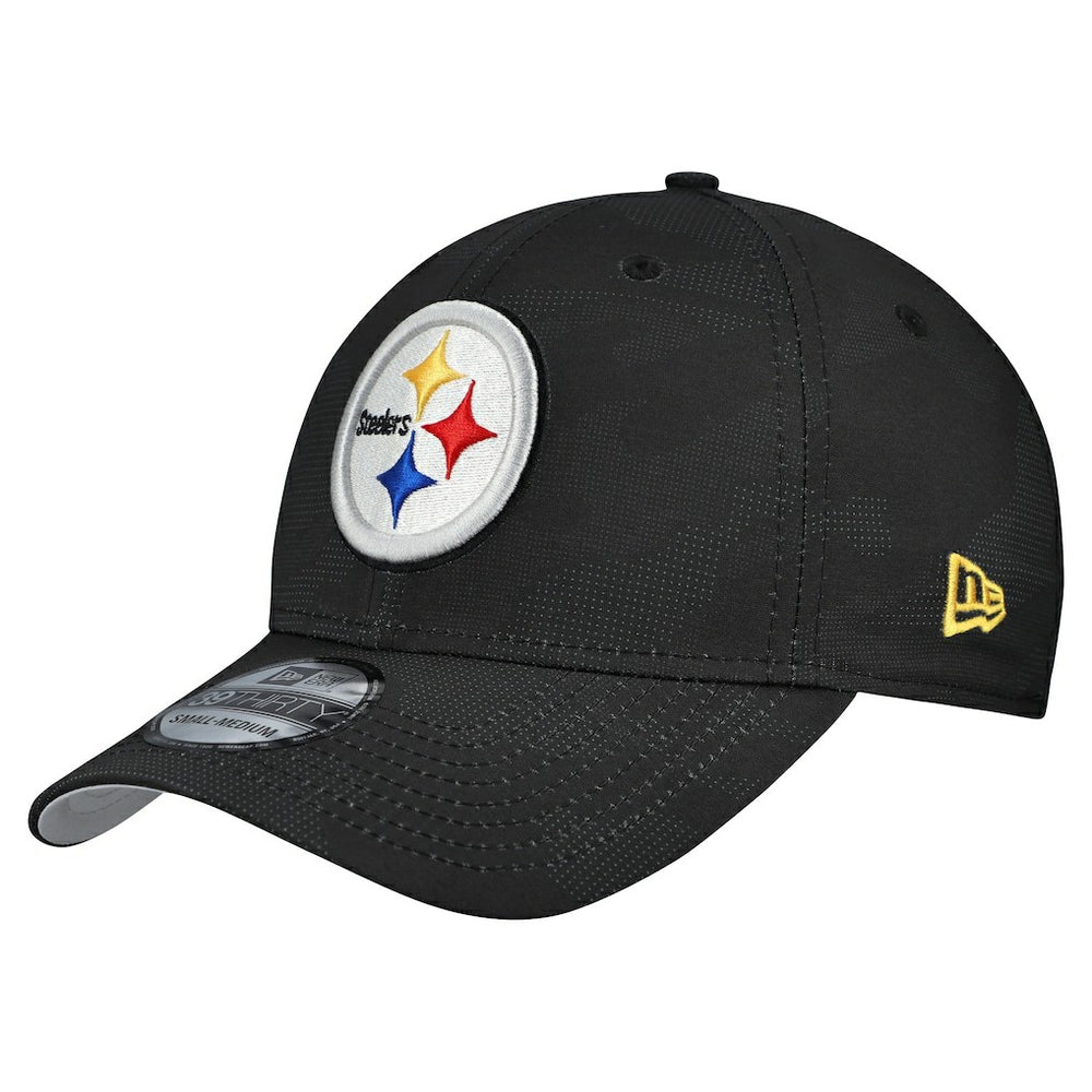 Pittsburgh Steelers New Era Tonal Camo 39THIRTY Stretch Fit Hat Black