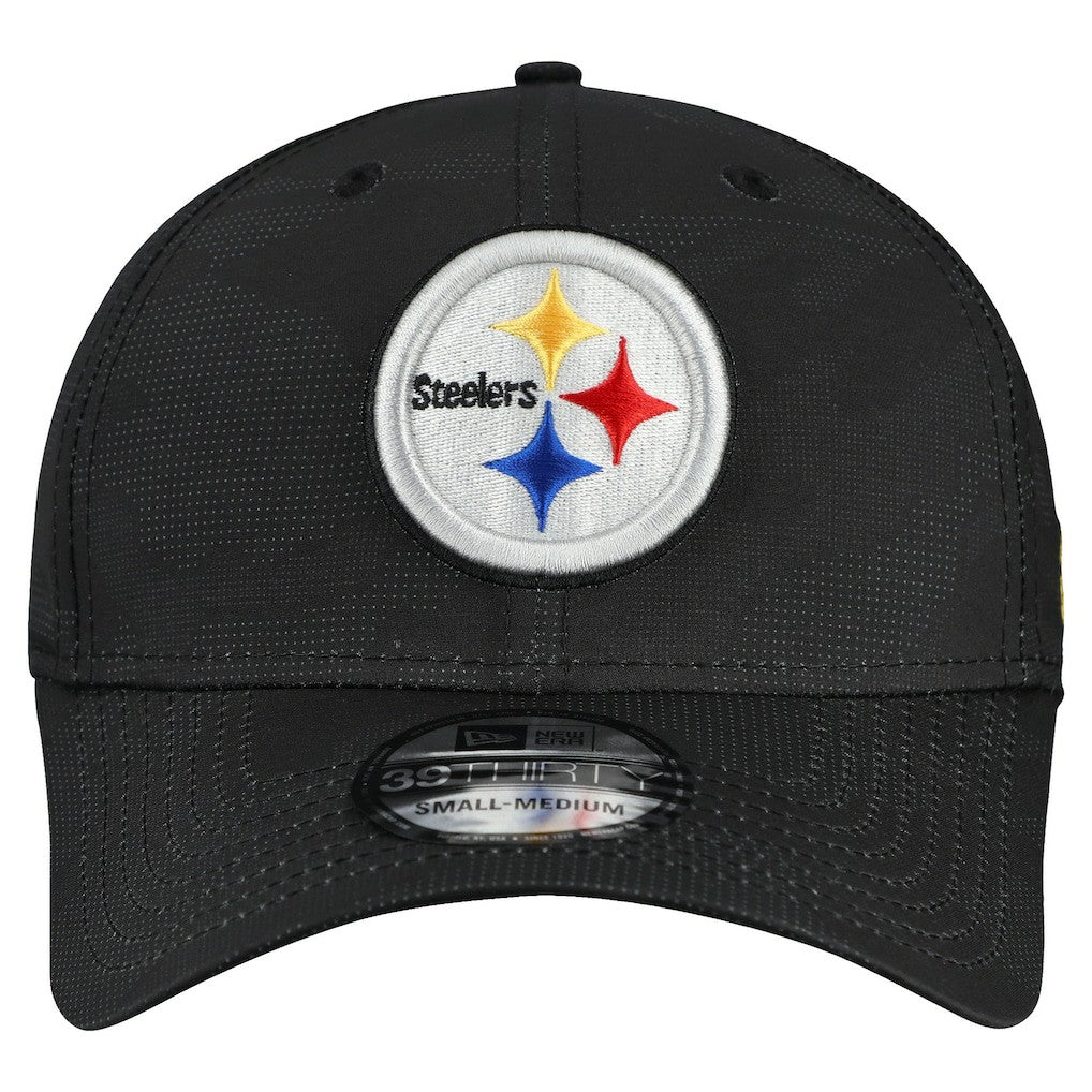 Pittsburgh Steelers New Era Tonal Camo 39THIRTY Stretch Fit Hat Black