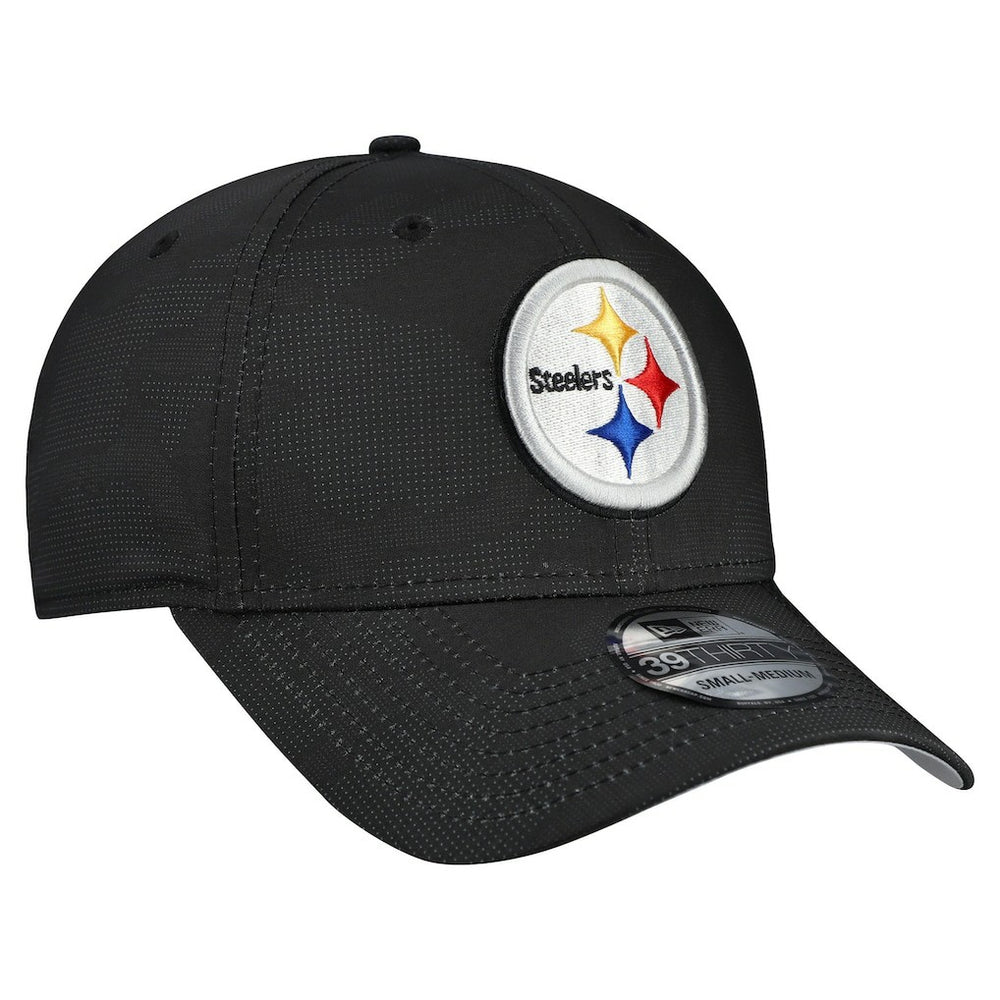 Pittsburgh Steelers New Era Tonal Camo 39THIRTY Stretch Fit Hat Black