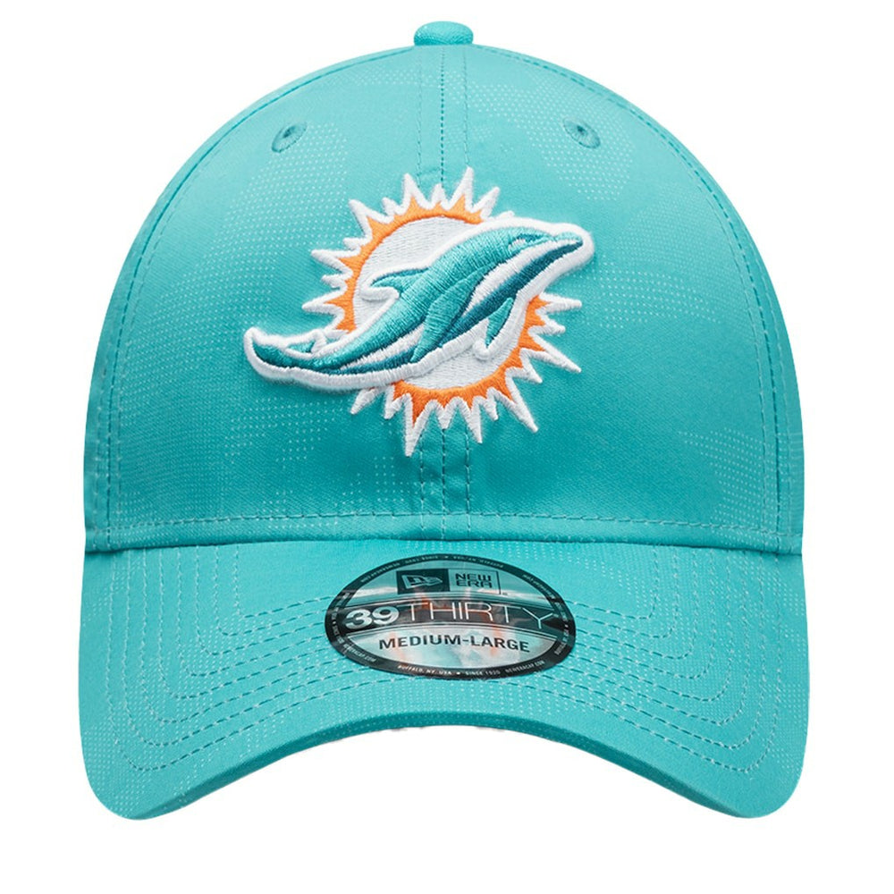 Miami Dolphins New Era Tonal Camo 39THIRTY Stretch Fit Hat Aqua