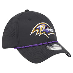 Baltimore Ravens New Era Perforated 39THIRTY Flex Hat Black