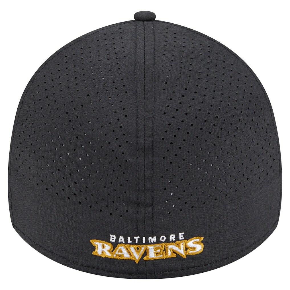 Baltimore Ravens New Era Perforated 39THIRTY Flex Hat Black
