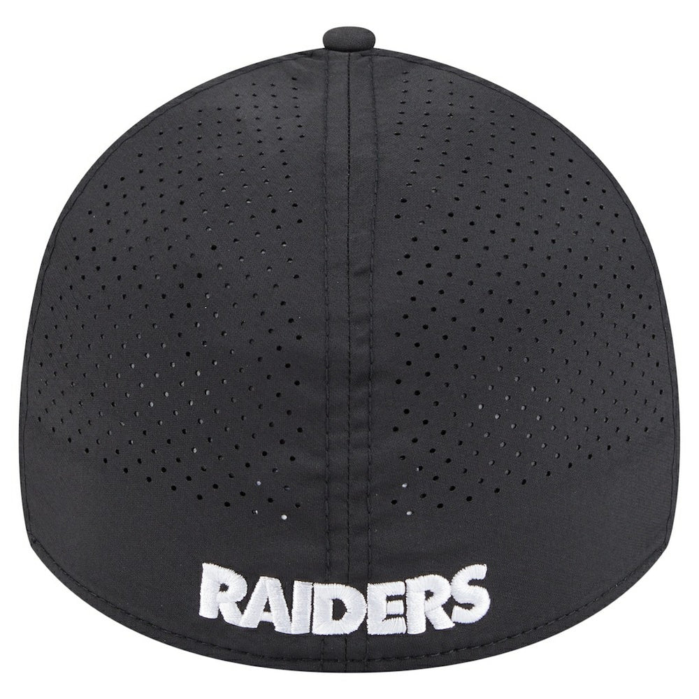 Las Vegas Raiders New Era Perforated 39THIRTY Flex Hat Black
