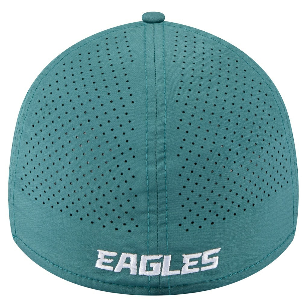 Philadelphia Eagles New Era Perforated 39THIRTY Flex Hat Midnight Green