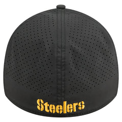 Pittsburgh Steelers New Era Perforated 39THIRTY Flex Hat Black