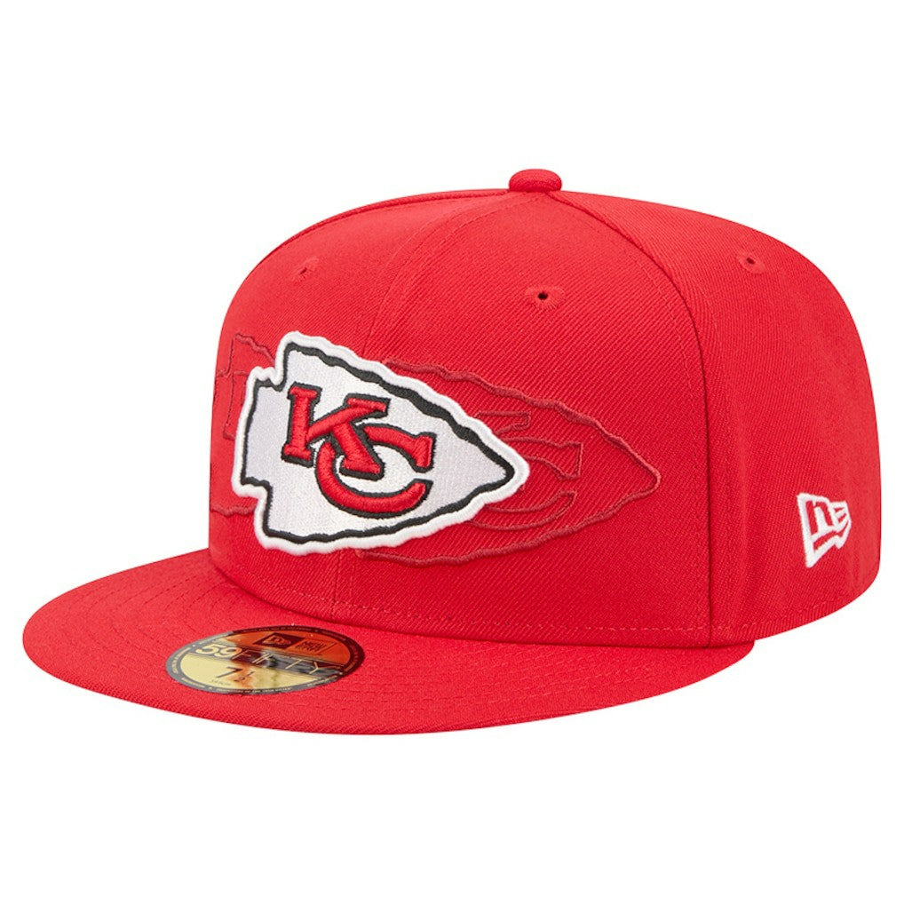 Kansas City Chiefs New Era Tri-Hit 59FIFTY Fitted Hat Red