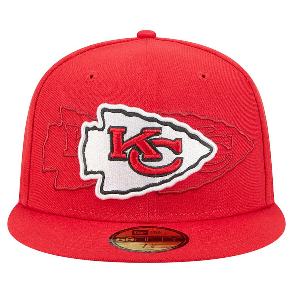 Kansas City Chiefs New Era Tri-Hit 59FIFTY Fitted Hat Red