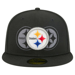 Pittsburgh Steelers New Era Tri-Hit 59FIFTY Fitted Hat Black