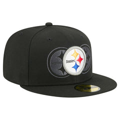 Pittsburgh Steelers New Era Tri-Hit 59FIFTY Fitted Hat Black