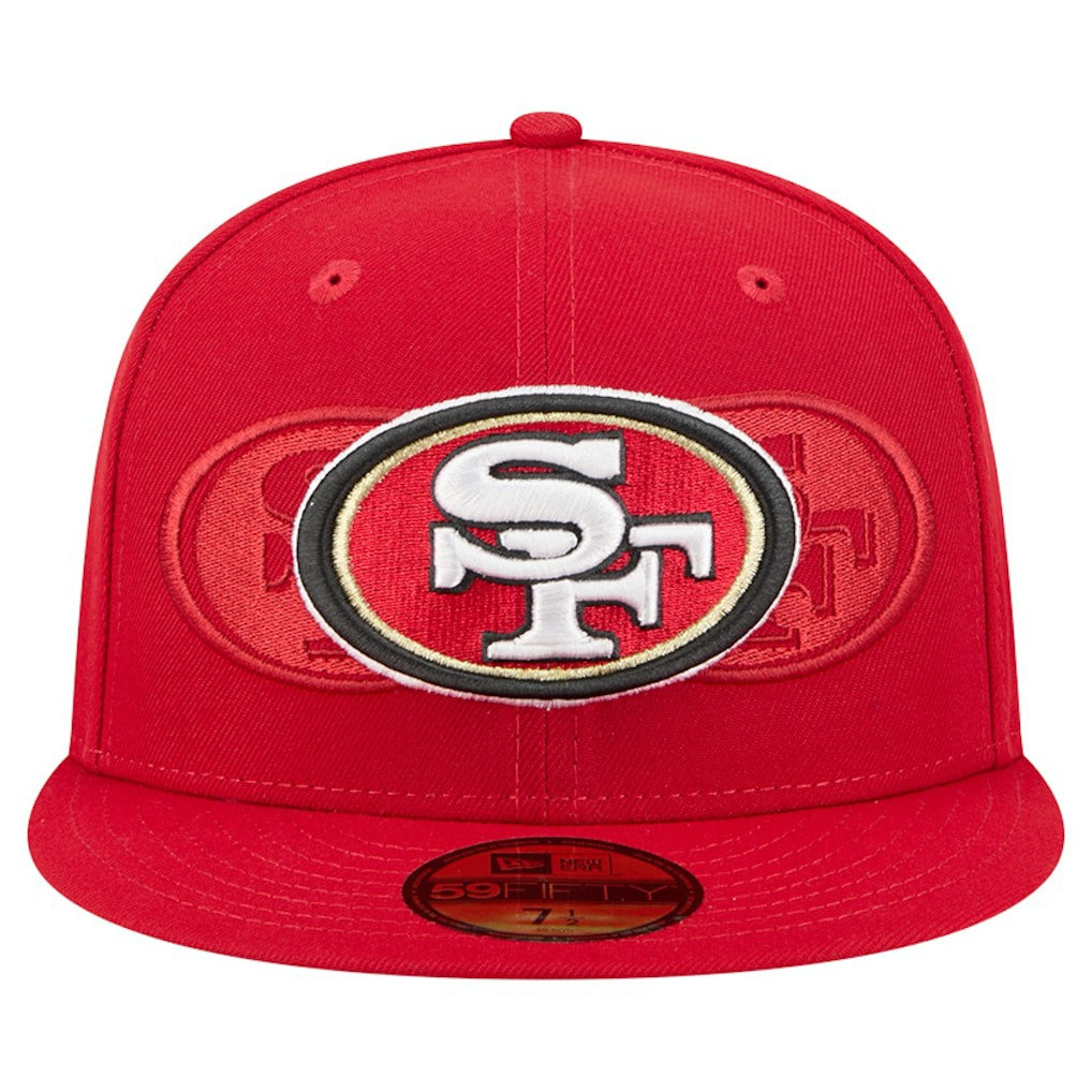 San Francisco 49ers New Era Tri-Hit 59FIFTY Fitted Hat Scarlet