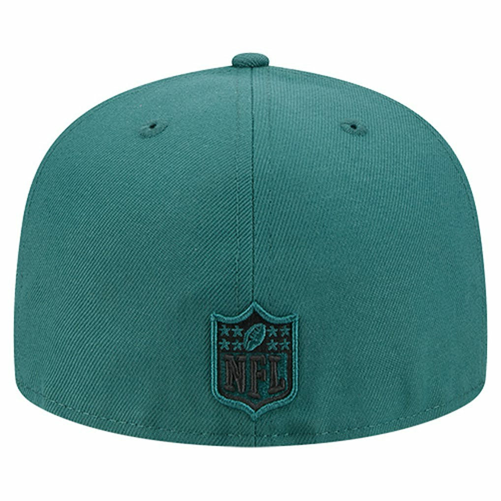 Philadelphia Eagles New Era Tri-Hit 59FIFTY Fitted Hat Midnight Green