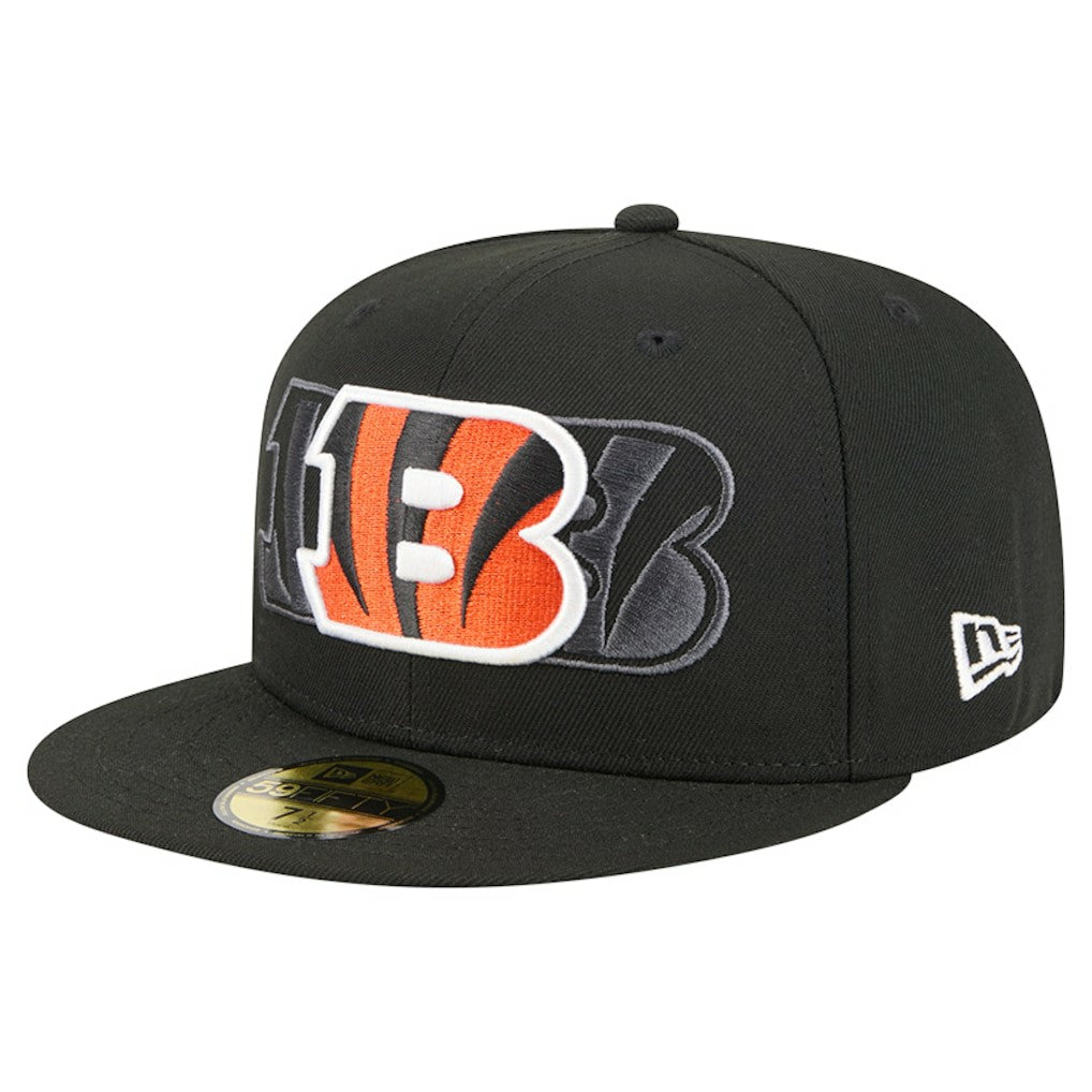 Cincinnati Bengals New Era Tri-Hit 59FIFTY Fitted Hat Black