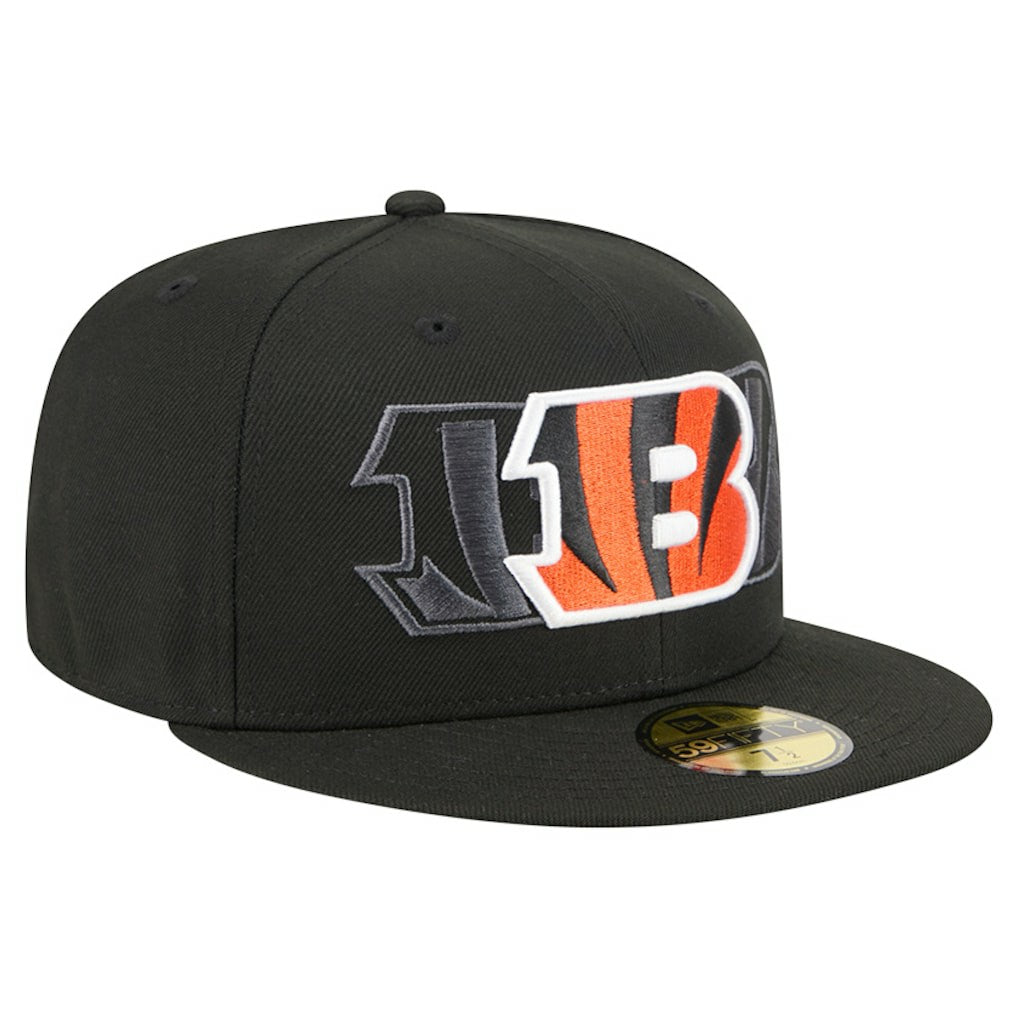 Cincinnati Bengals New Era Tri-Hit 59FIFTY Fitted Hat Black