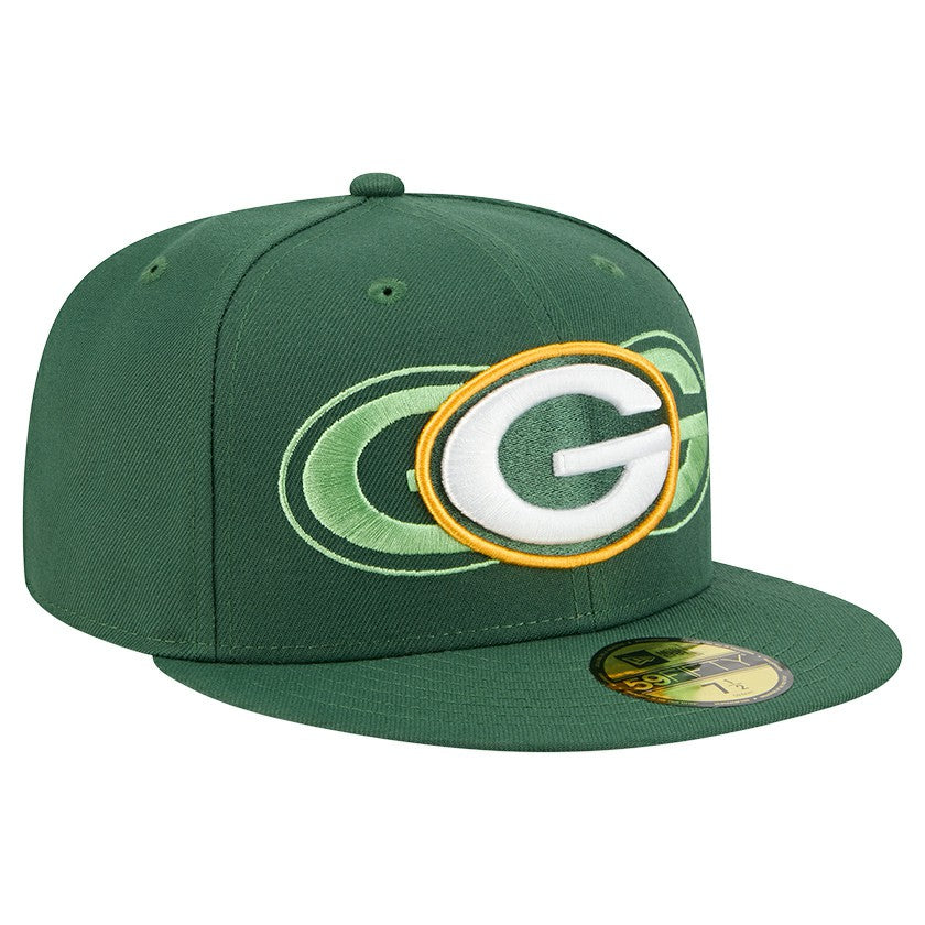 Green Bay Packers New Era Tri-Hit 59FIFTY Fitted Hat Green