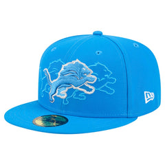 Detroit Lions New Era Tri-Hit 59FIFTY Fitted Hat Blue