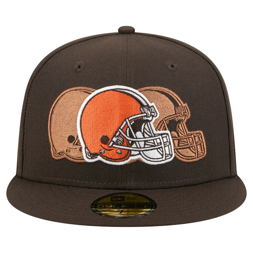Cleveland Browns New Era Tri-Hit 59FIFTY Fitted Hat Brown