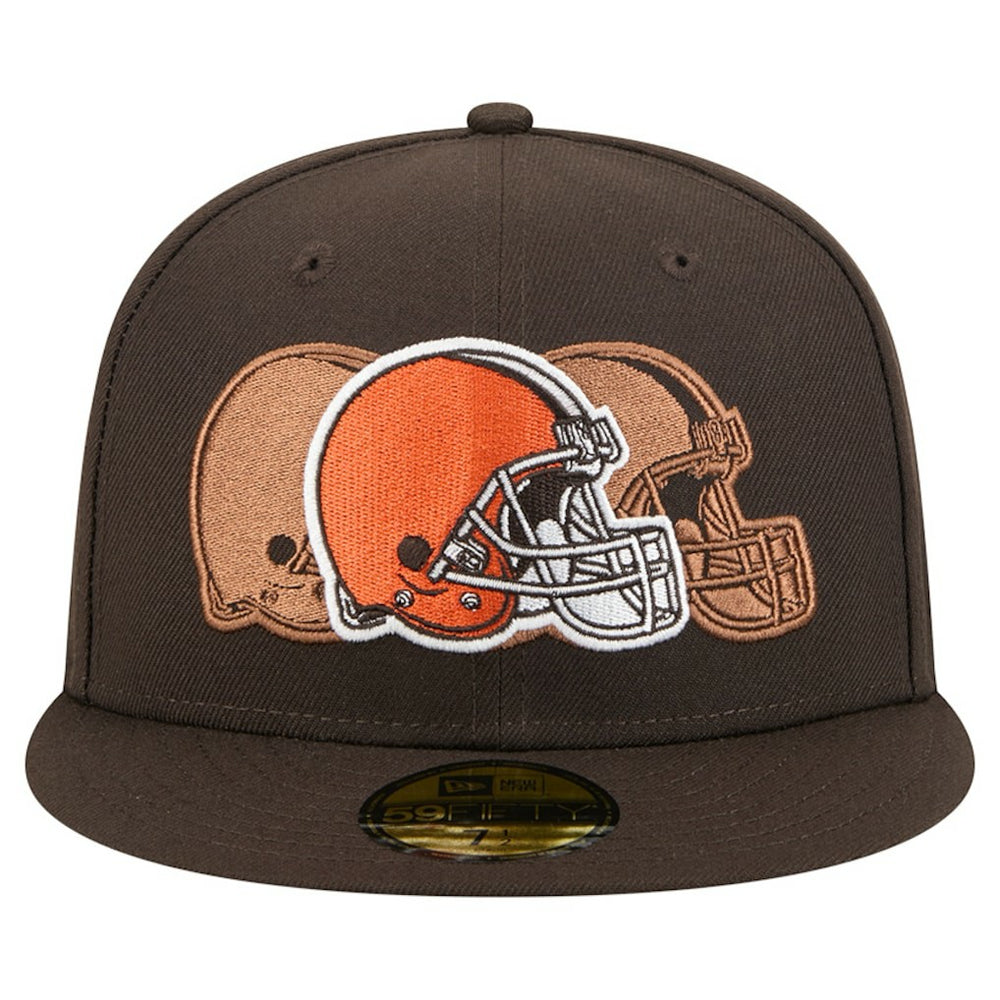 Cleveland Browns New Era Tri-Hit 59FIFTY Fitted Hat Brown