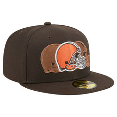 Cleveland Browns New Era Tri-Hit 59FIFTY Fitted Hat Brown