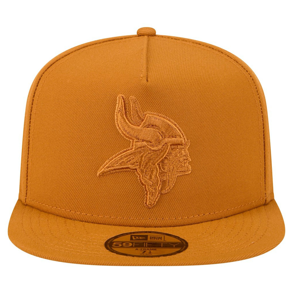 Minnesota Vikings New Era Color Pack A-Frame 59FIFTY Fitted Hat Brown