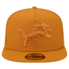 Detroit Lions New Era Color Pack A-Frame 59FIFTY Fitted Hat Brown