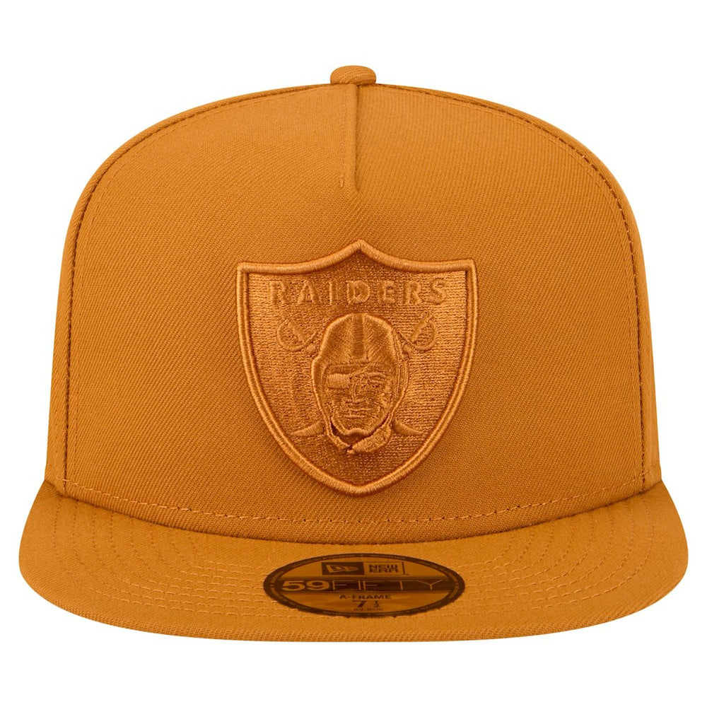 Las Vegas Raiders New Era Color Pack A-Frame 59FIFTY Fitted Hat Brown
