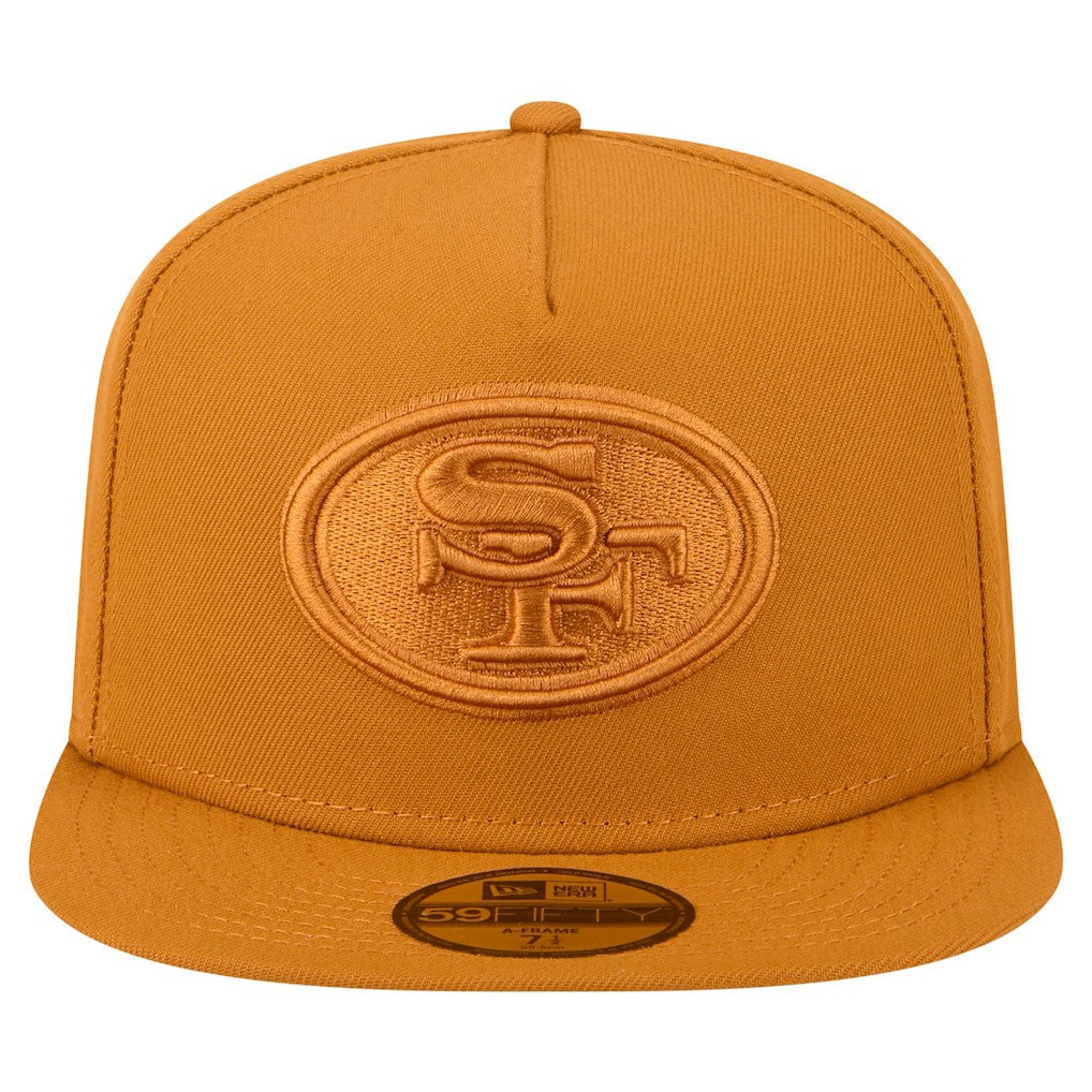 San Francisco 49ers New Era Color Pack A-Frame 59FIFTY Fitted Hat Brown