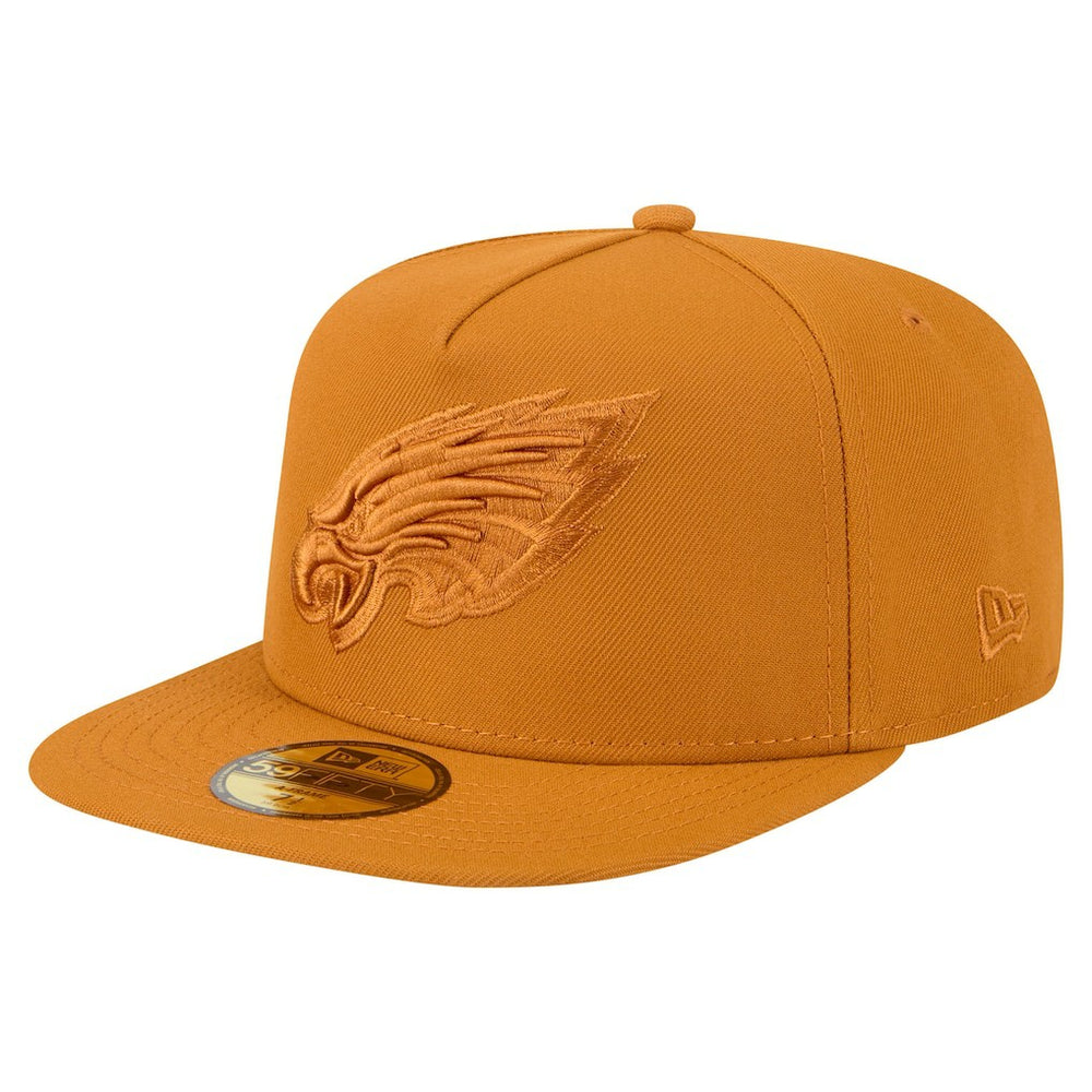 Philadelphia Eagles New Era Color Pack A-Frame 59FIFTY Fitted Hat Brown