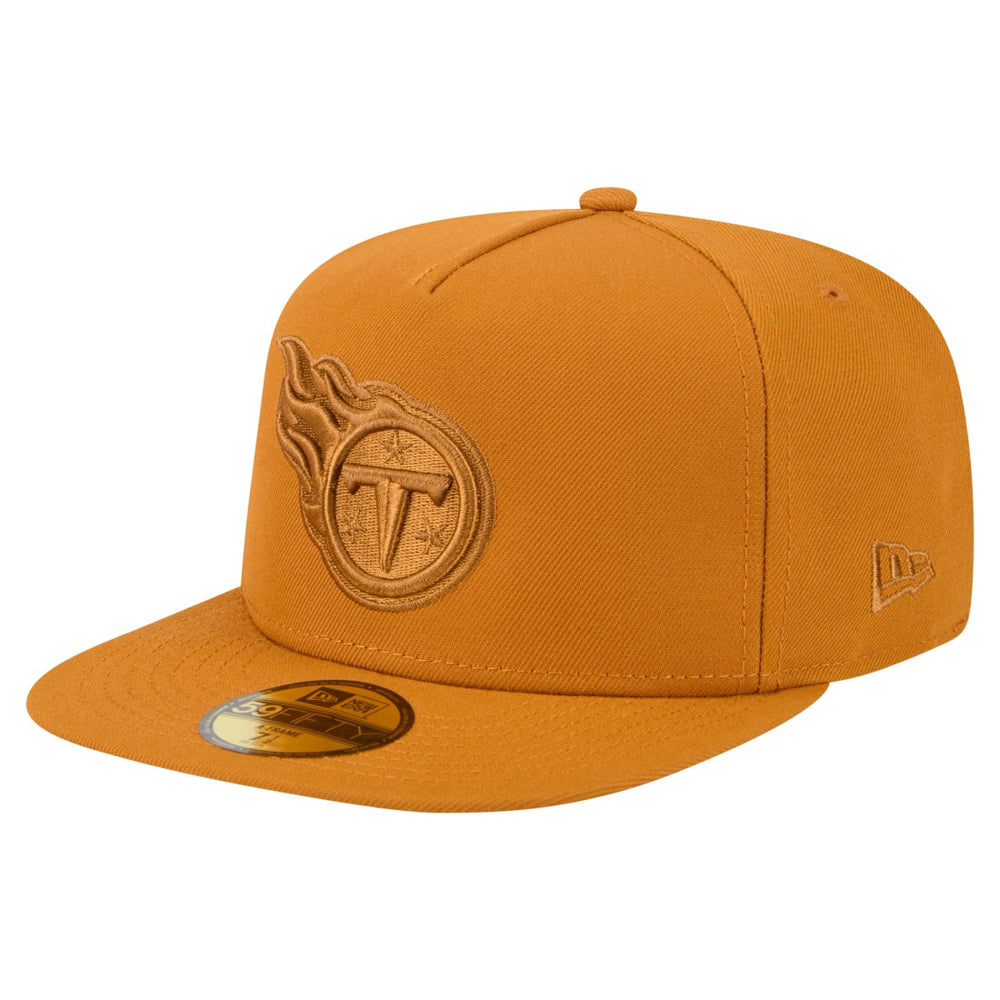 Tennessee Titans New Era Color Pack A-Frame 59FIFTY Fitted Hat Brown