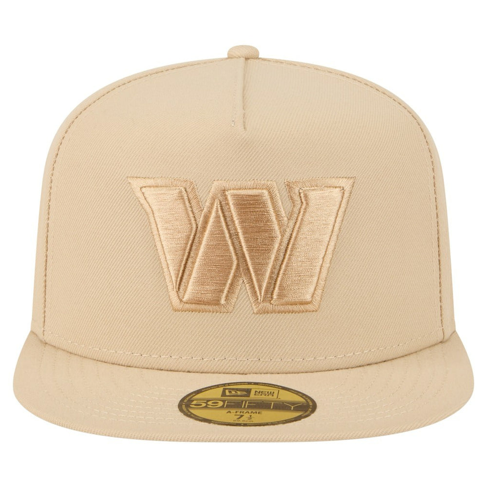 Washington Commanders New Era Color Pack A-Frame 59FIFTY Fitted Hat Light Beige