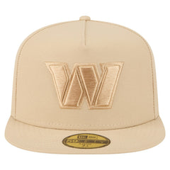 Washington Commanders New Era Color Pack A-Frame 59FIFTY Fitted Hat Light Beige