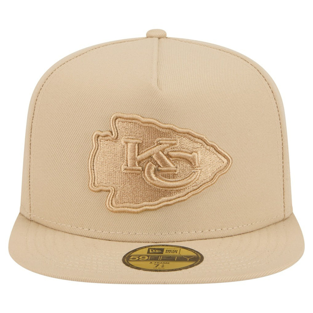 Kansas City Chiefs New Era Color Pack A-Frame 59FIFTY Fitted Hat Light Beige