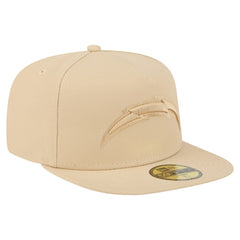 Los Angeles Chargers New Era Color Pack A-Frame 59FIFTY Fitted Hat Beige