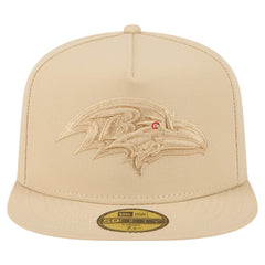 Baltimore Ravens New Era Color Pack A-Frame 59FIFTY Fitted Hat Beige