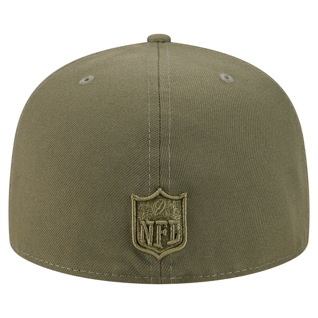 Miami Dolphins New Era Color Pack A-Frame 59FIFTY Fitted Hat Olive