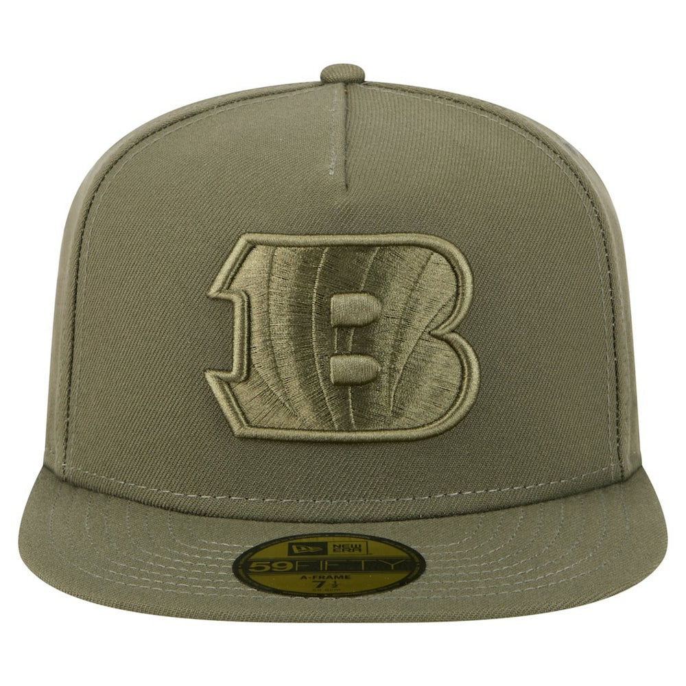Cincinnati Bengals New Era Color Pack A-Frame 59FIFTY Fitted Hat Olive