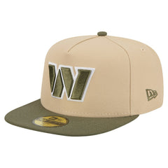 Washington Commanders New Era Color Pack A-Frame 59FIFTY Fitted Hat Beige/Olive