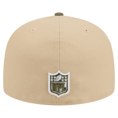 Minnesota Vikings New Era Color Pack A-Frame 59FIFTY Fitted Hat Light Beige/Olive