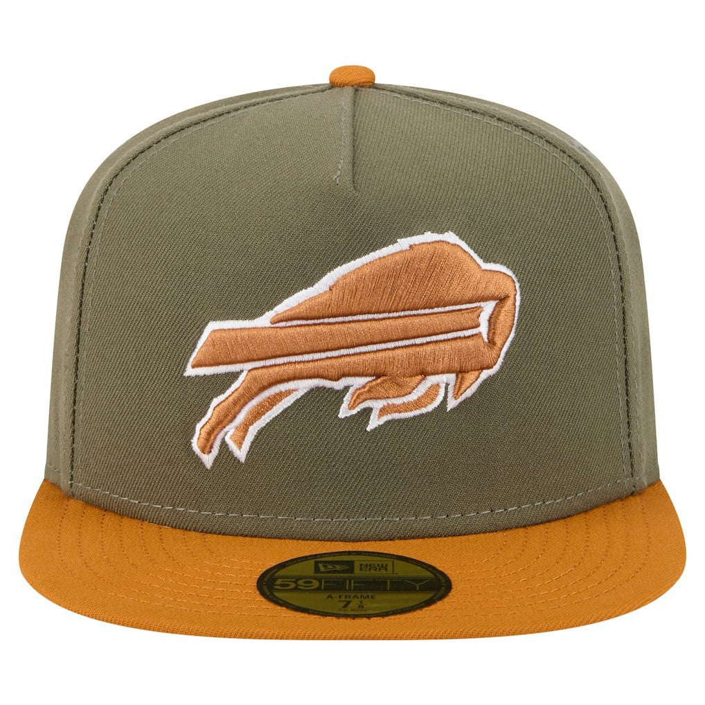 Buffalo Bills New Era Color Pack A-Frame 59FIFTY Fitted Hat Olive/Brown