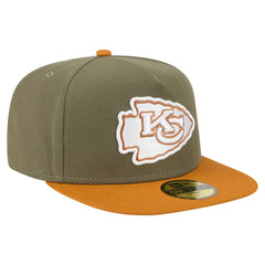 Kansas City Chiefs New Era Color Pack A-Frame 59FIFTY Fitted Hat Olive/Brown