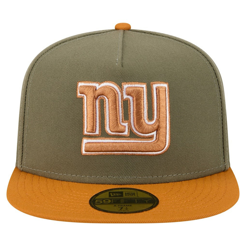 New York Giants New Era Color Pack A-Frame 59FIFTY Fitted Hat Olive/Brown
