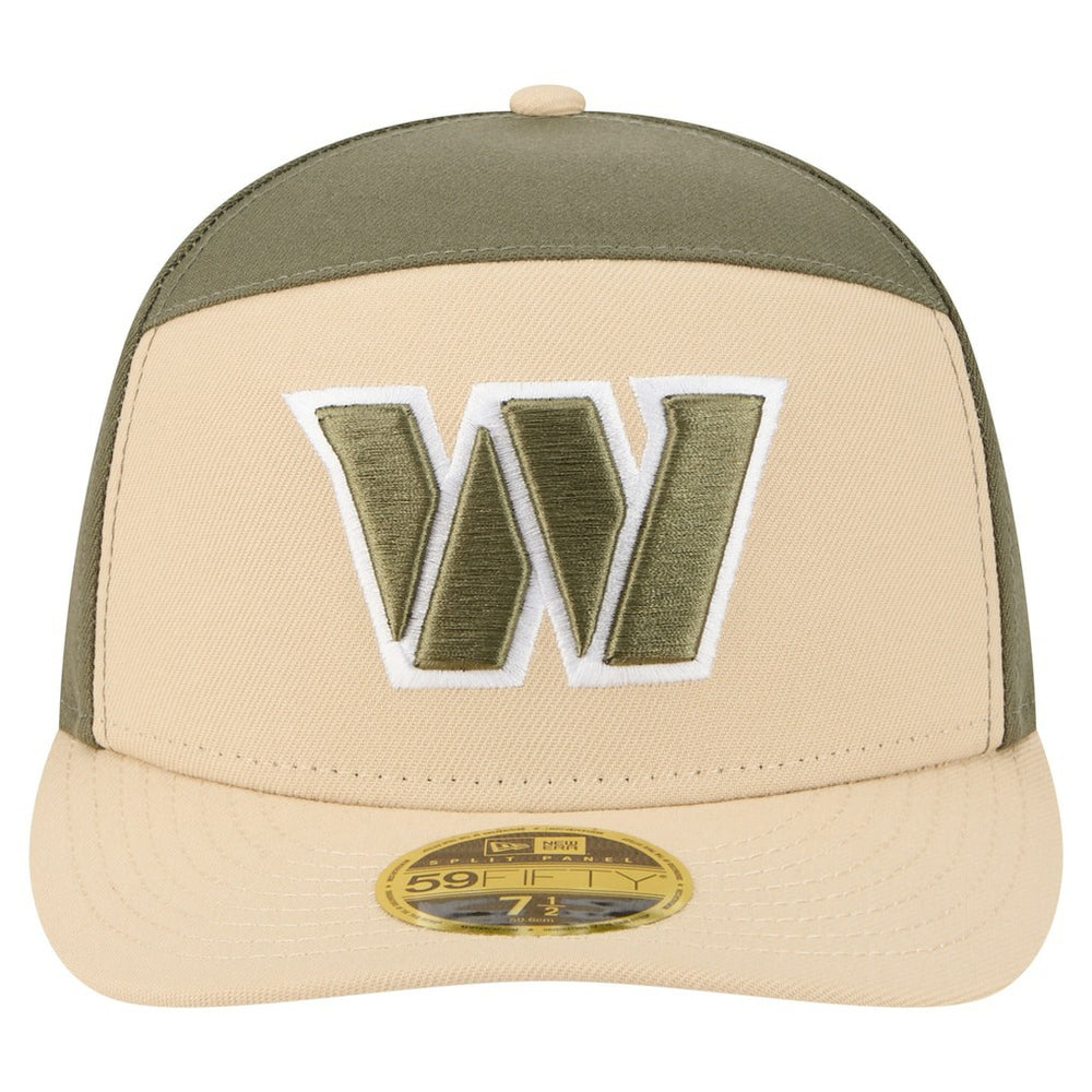 Washington Commanders New Era Two-Tone Color Pack Split Panel 59FIFTY Fitted Hat Light Beige/Olive