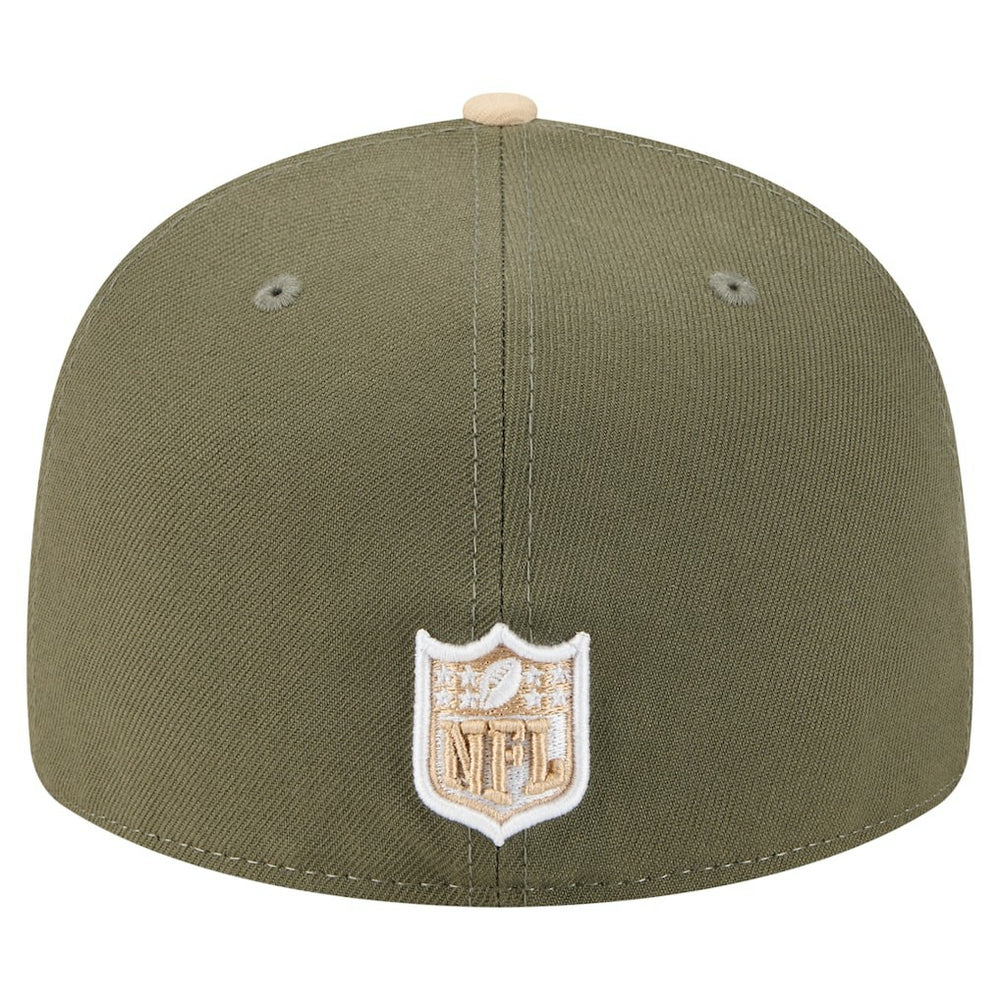Washington Commanders New Era Two-Tone Color Pack Split Panel 59FIFTY Fitted Hat Light Beige/Olive