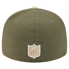 Kansas City Chiefs New Era Two-Tone Color Pack Split Panel 59FIFTY Fitted Hat Light Beige/Olive
