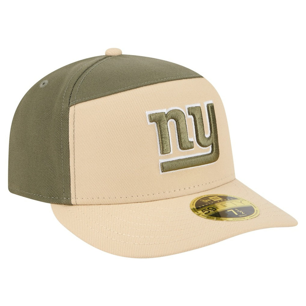New York Giants New Era Two-Tone Color Pack Split Panel 59FIFTY Fitted Hat Light Beige/Olive