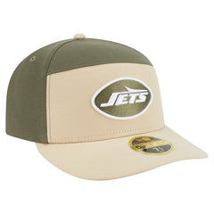 New York Jets New Era Two-Tone Color Pack Split Panel 59FIFTY Fitted Hat Light Beige/Olive