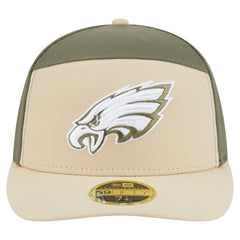 Philadelphia Eagles New Era Two-Tone Color Pack Split Panel 59FIFTY Fitted Hat Light Beige/Olive