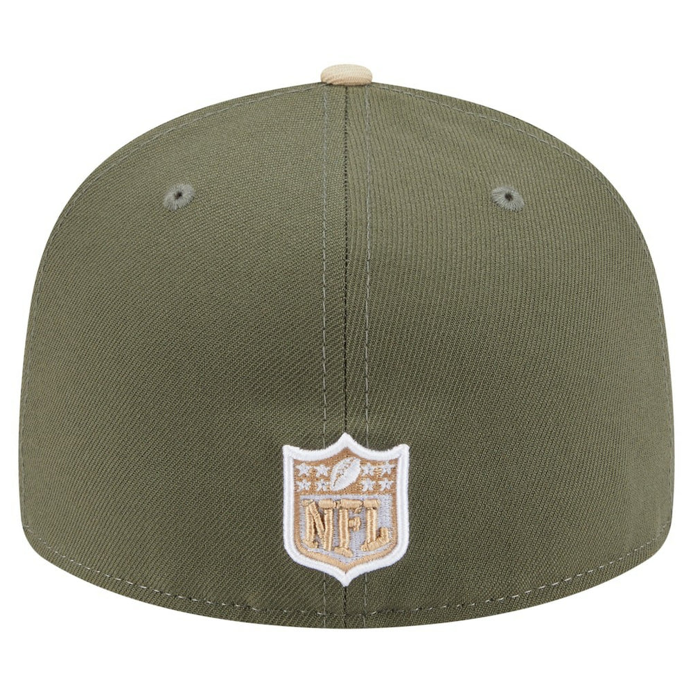 Philadelphia Eagles New Era Two-Tone Color Pack Split Panel 59FIFTY Fitted Hat Light Beige/Olive